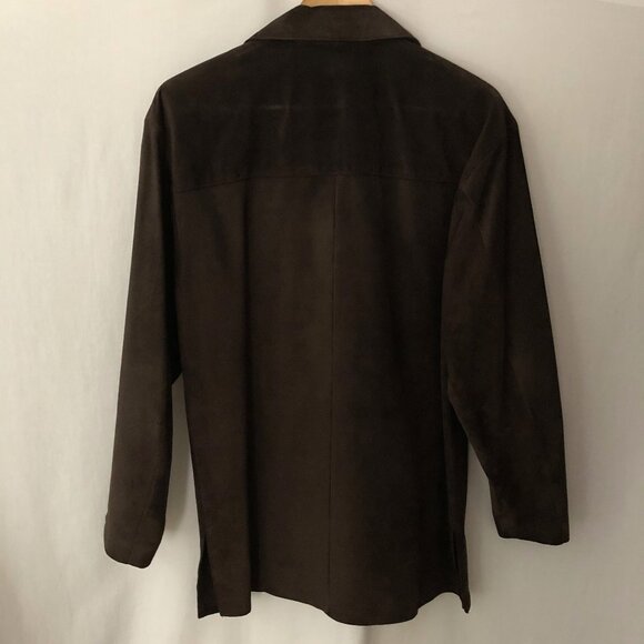 Rich Dark Chocolate Danier Suede Jacket - Picture 2 of 10